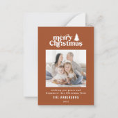 budget Merry kerstfoto's vakantie Notitiekaartje (Voorkant)