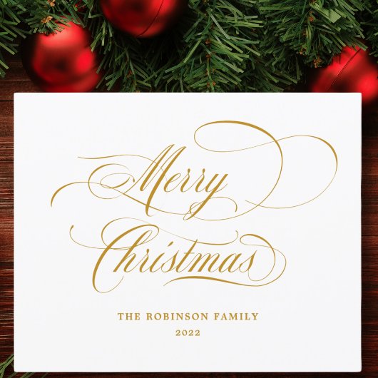 Budget Merry KerstGold Script Typografie