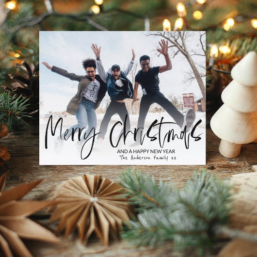 Budget Merry Kerstkalligrafie Foto