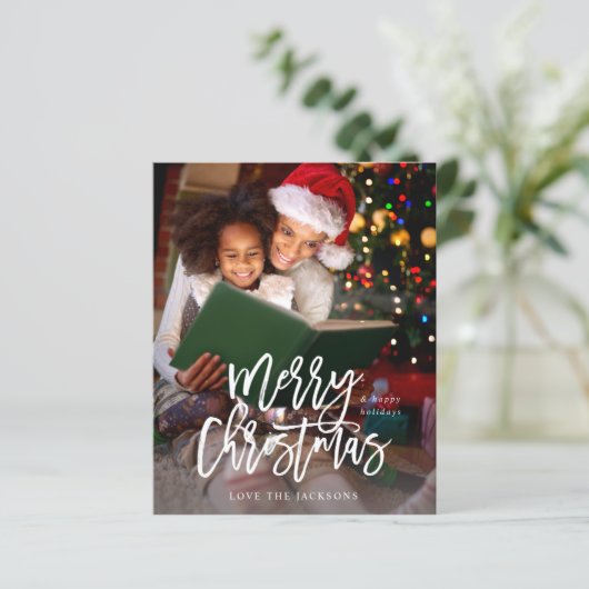 Budget Merry Kerstkalligrafie - Verticale foto (Staand voorkant)