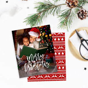 Budget Merry Kerstkalligrafie - Verticale foto