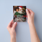 Budget Merry Kerstkalligrafie - Verticale foto Flyer (Hand)