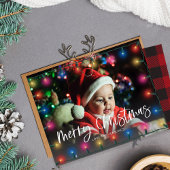 Budget Merry-kerstlampfoto