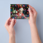 Budget Merry-kerstlampfoto Flyer (Hand)