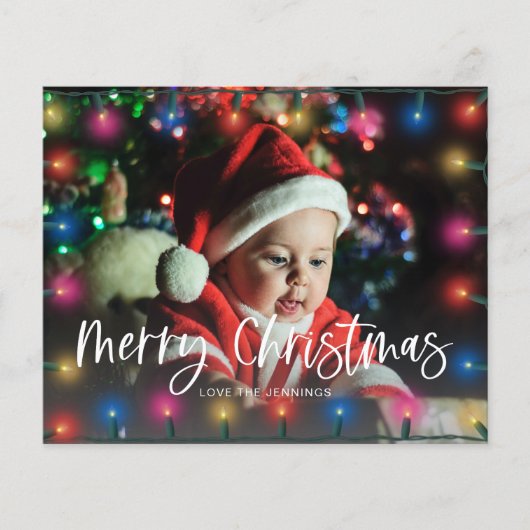 Budget Merry-kerstlampfoto Flyer (Voorkant)