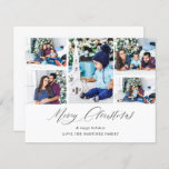 Budget Merry Kerstle Chic 5 Foto<br><div class="desc">** SATIN PAPIER IS PAPIER THIN. UPGRADE HET PAPIER VOOR EEN THICKER, KAART PAPIER. HEEFT EEN OPTIE VOOR BEVELINGEN. *** Bespaar geld op uitnodigingen met deze kleinere uitnodiging die een optie voor enveloppen heeft. Verstuur wat feestvreugde en met uw prettige kerstkaart Chic 5 multi-fotokaarten. Wil je een grotere kaart of...</div>