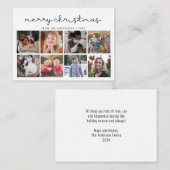 Budget Merry Kerstminimalist 8 Fotovakantie Notitiekaartje (Voorkant / Achterkant)