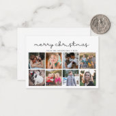 Budget Merry Kerstminimalist 8 Fotovakantie Notitiekaartje (Voorkant / Achterkant in situ)