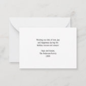 Budget Merry Kerstminimalist 8 Fotovakantie Notitiekaartje (Achterkant)