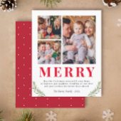 Budget Merry Kerstmis 3 Foto Collage Kaarten
