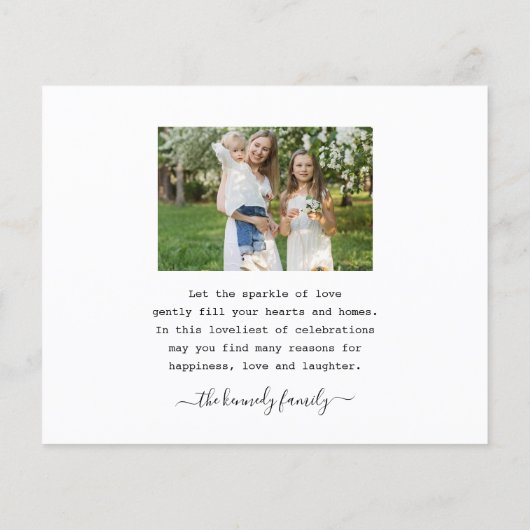 Budget Merry Kerstmis 5 Familie Foto Collage (Achterkant)