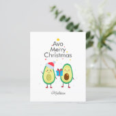 Budget Merry Kerstmis Avocado Gag Custom Card (Staand voorkant)
