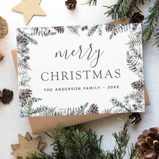 Budget Merry Kerstmis Blauwe Greenery