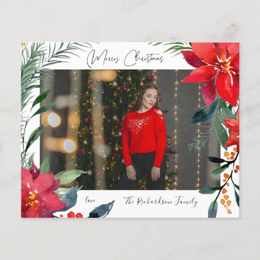 Budget Merry Kerstmis Foto Flyer (Voorkant)