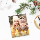 Budget Merry Kerstmis Fun Script-foto Verticaal Flyer