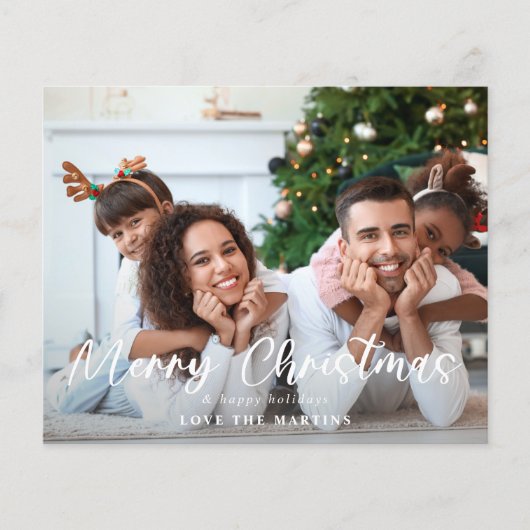Budget Merry Kerstmis Fun Script Photo HH (Voorkant)
