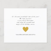 Budget Merry Kerstmis Gold Heart 3 Foto Collage (Achterkant)