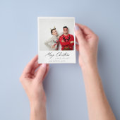 Budget Merry Kerstmis Instant Photo Minimalist Flyer (Hand)