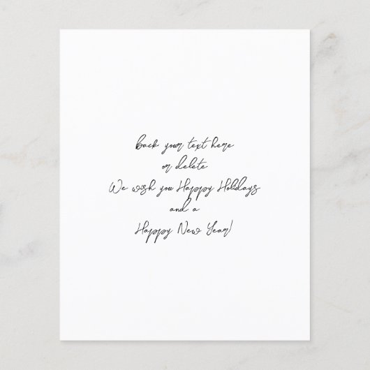 Budget Merry Kerstmis Instant Photo Minimalist VR Flyer (Achterkant)