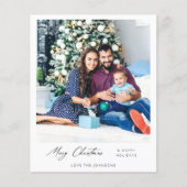 Budget Merry Kerstmis Instant Photo Minimalist VR Flyer (Voorkant)