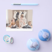 Budget Merry Kerstmis Moderne Handschriftenfoto Flyer (Enkel)