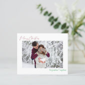 Budget Merry Kerstmis Moderne Minimalistische Foto (Staand voorkant)