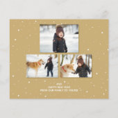 Budget Merry Kerstmis Multiple Photo Holiday Kaart (Achterkant)