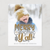 Budget Merry Kerstmis Y'All Photo Artsy Script (Voorkant)