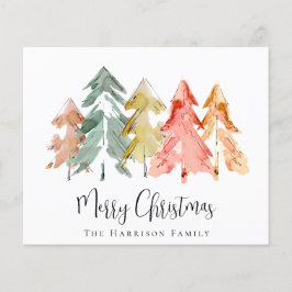 Budget Merry kerstpine Tree-Waterverf