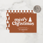 budget Merry Kerstry niet-foto-feestdag Notitiekaartje (Voorkant / Achterkant in situ)