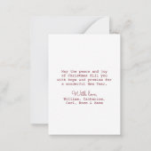 Budget Merry Kerstscript 4 Foto Red Holly Notitiekaartje (Achterkant)