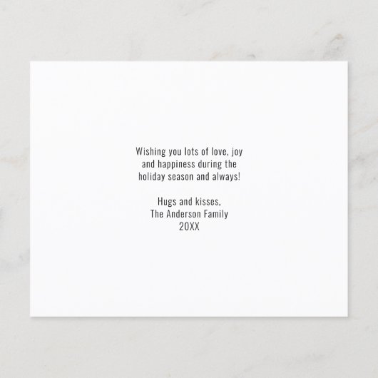 Budget Merry kerstscript 8 Photo Holiday Kaart (Achterkant)