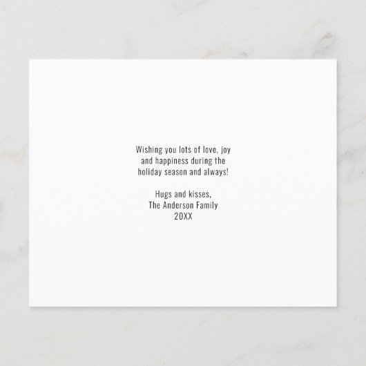 Budget Merry kerstscript 8 Photo Holiday Kaart (Achterkant)