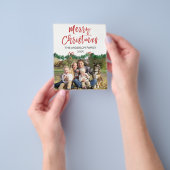 Budget Merry kerstscript-fotokaart Flyer (Hand)