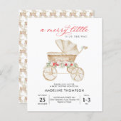 BUDGET Merry Little Christmas Stroller Baby shower (Voorkant / Achterkant)