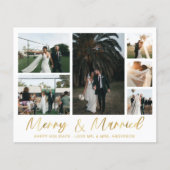 Budget Merry & Married Gold Multi Photo Flyer (Voorkant)