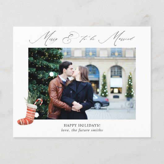 Budget Merry & To Married w Stocking Photo Flyer (Voorkant)