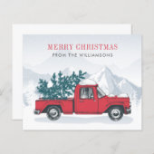 Budget Merry Waterverf Red Truck (Voorkant / Achterkant)