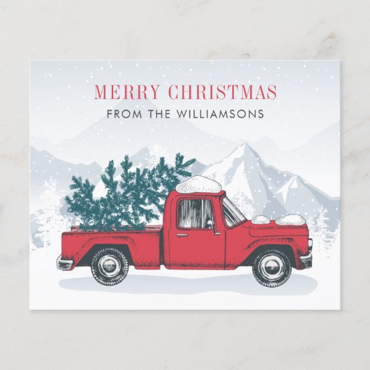 Budget Merry Waterverf Red Truck (Voorkant)