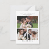 Budget met de hand gehuurde bruiloftsfoto's Dank u Notitiekaartje (Voorkant)