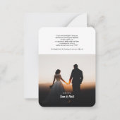 Budget met de hand geschreven foto Wedding Dank u Notitiekaartje (Achterkant)