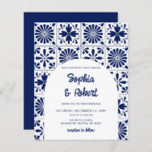 Budget Mexicaanse Blue Talavera Tegels bruiloft (Voorkant / Achterkant)