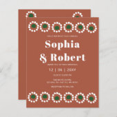 Budget Mexicaanse Fiesta Boho Barro bruiloft Uitno (Voorkant / Achterkant)