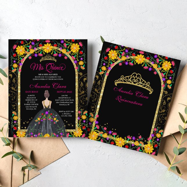 BUDGET Mexicaanse Fiesta Floral Prinses Quinceaner (Creator heeft geüpload)