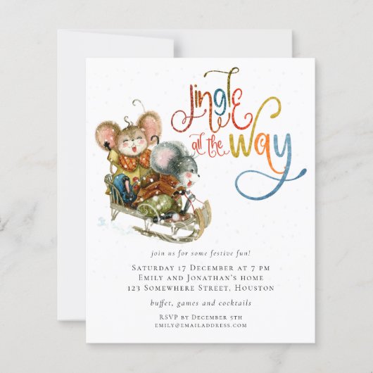 Budget Mice Jingle helemaal tot Kerstmis uitnodige (Voorkant)