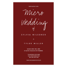 Budget Micro Wedding Burgundy Typografie