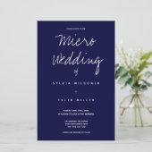 Budget Micro Wedding Dark Blue Typografie (Staand voorkant)