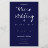 Budget Micro Wedding Dark Blue Typografie (Voorkant)