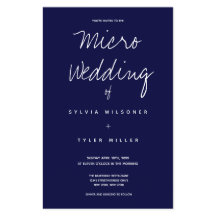Budget Micro Wedding Dark Blue Typografie