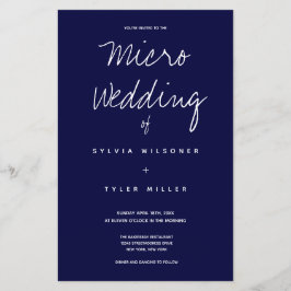 Budget Micro Wedding Dark Blue Typografie